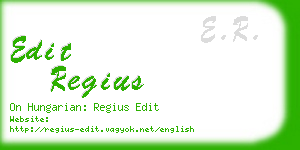 edit regius business card